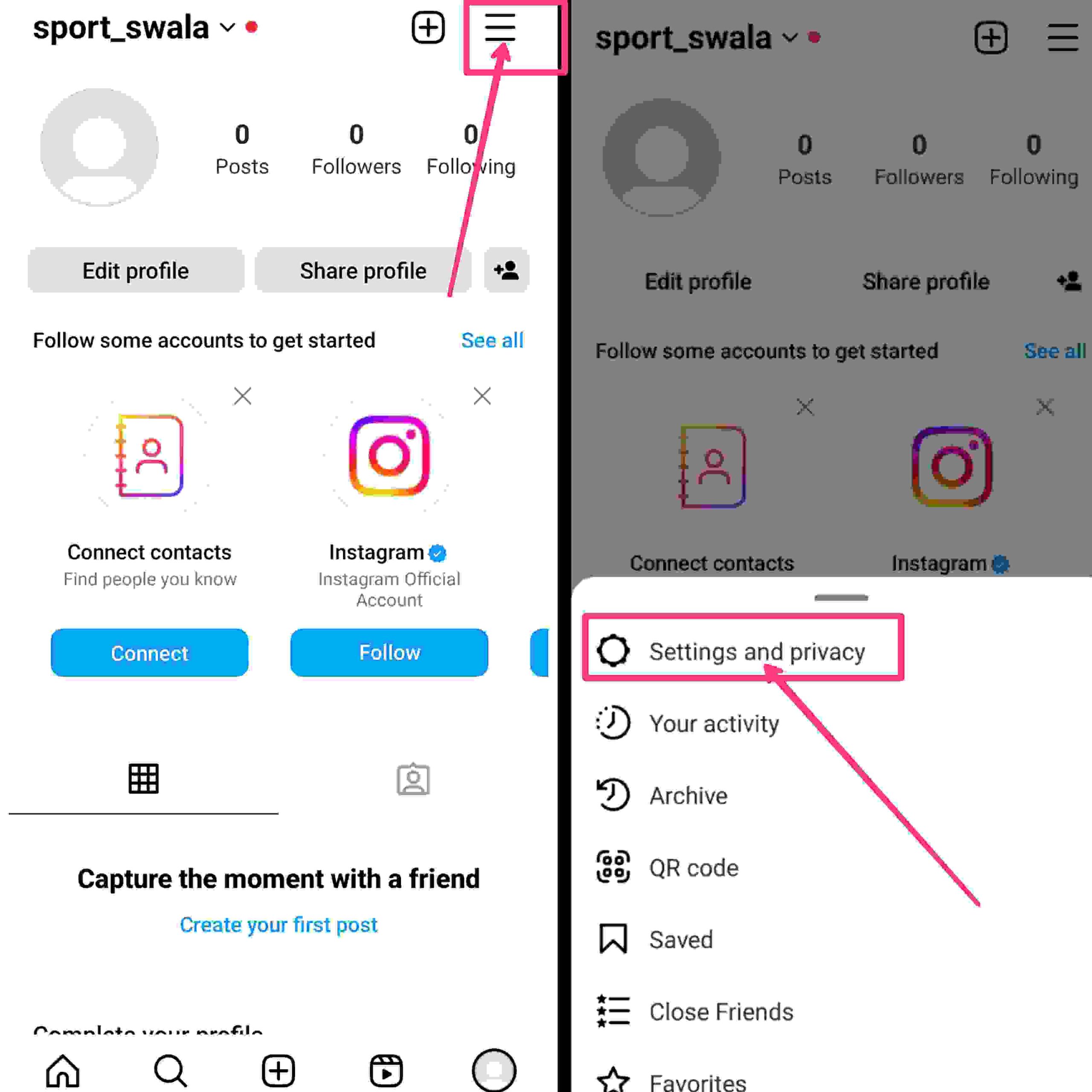 Instagram profile Setting scaled