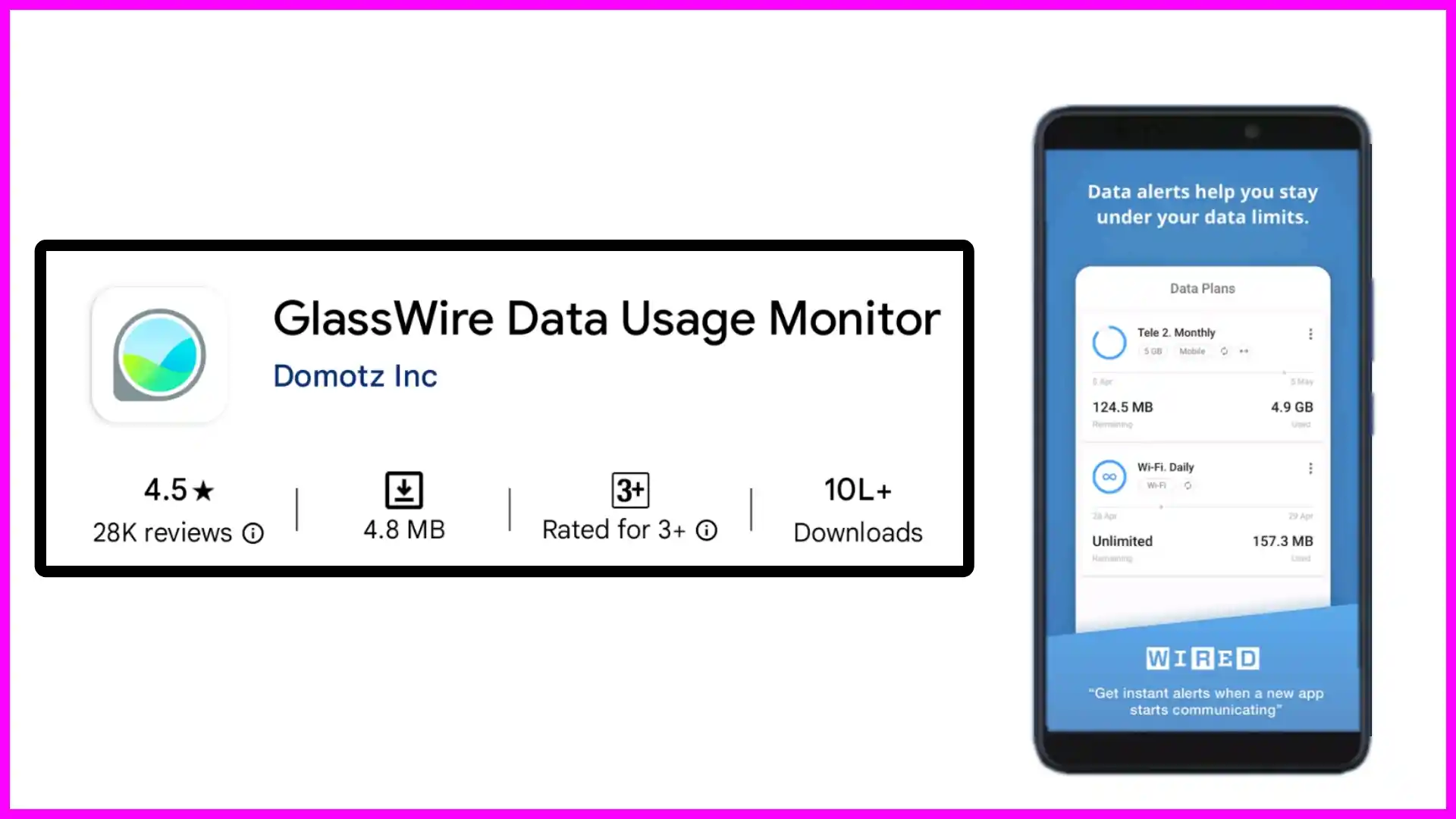 GlasswWire Data Usage Monitor 