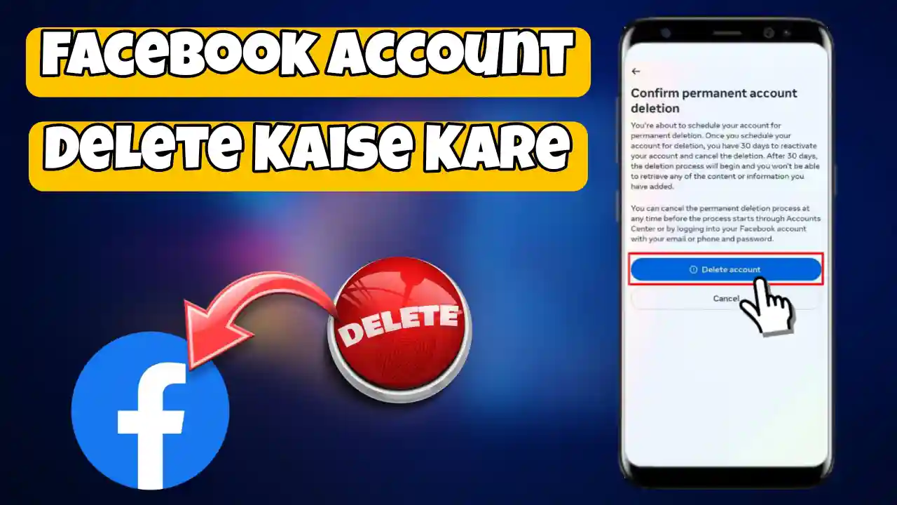 facebook account delete kaise kare